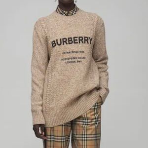Burberry Mabel Logo Wool & Cotton Knit Sweater